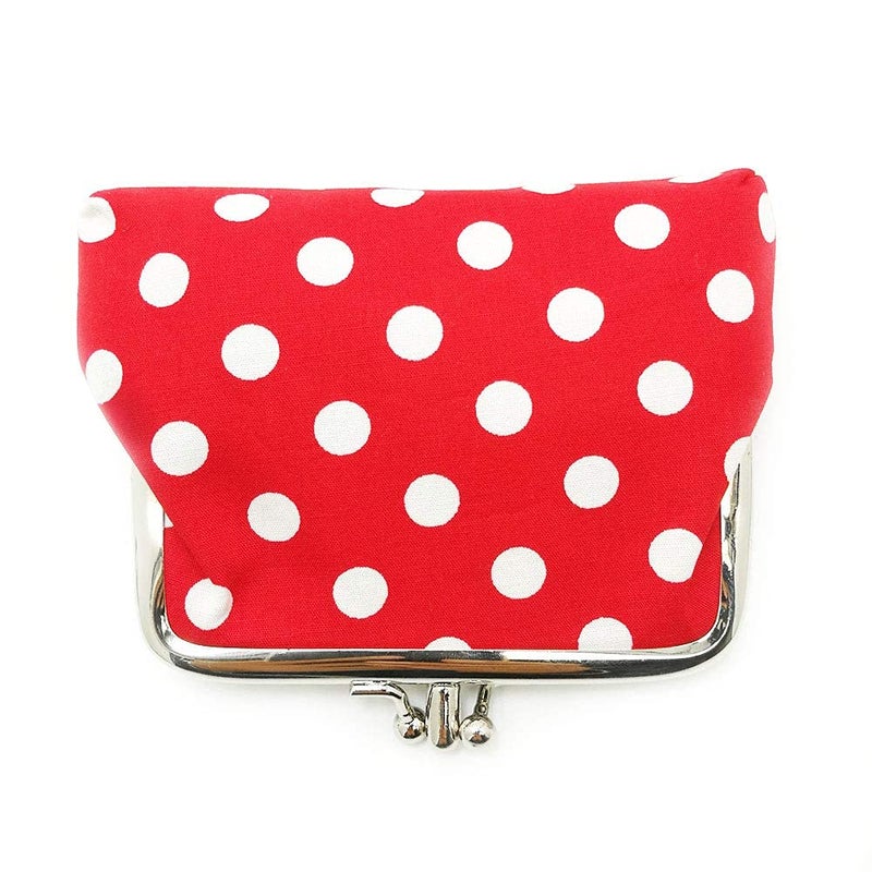 Sanxiner Cute Polka Dot Buckle Coin Purses Vintage Pouch Kiss-lock Change Purse Wallets - Image 5